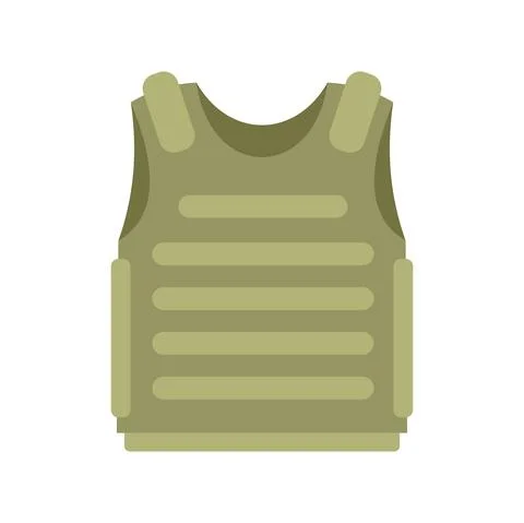 Body armor icon flat isolated vector Stock Illustration