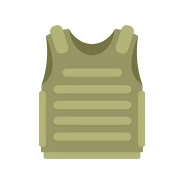 Body armor icon flat isolated Stock Illustration