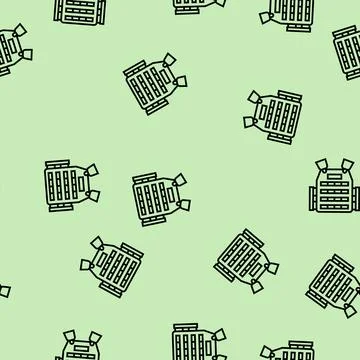 Body armor line seamless pattern Stock Illustration