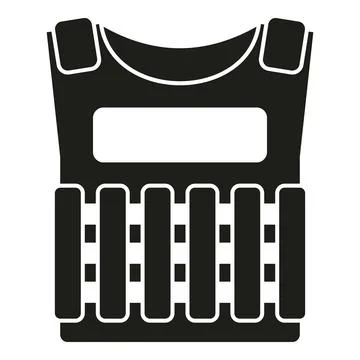Body armor protecting soldier, security, military force Stock Illustration
