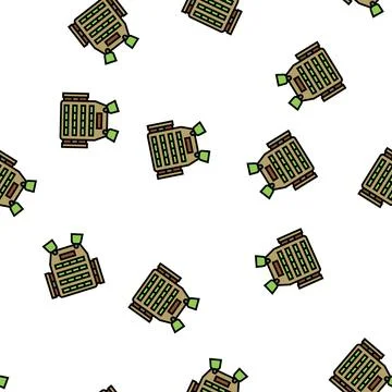 Body armor vector seamless pattern Stock Illustration