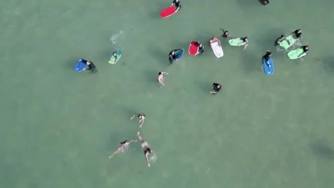 Body boarders 1 Stock Footage 249458596