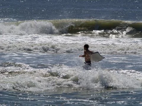 Body boarding Fotos Stock