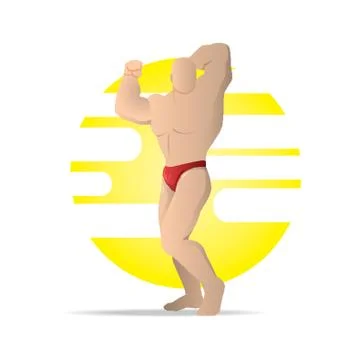 Body Builder Stock Illustration