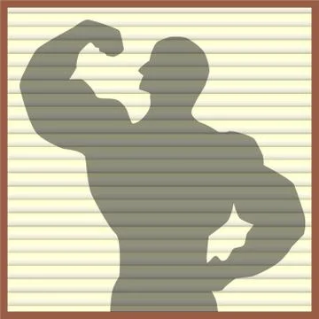 Body Builder Silhouette Stock Illustration