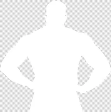 Body builder standing with hands on hip Stock Illustration
