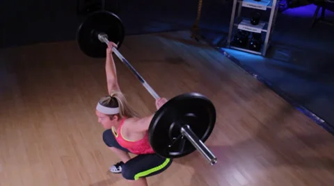 Body Builder Weight Lifting Barbell Stock Footage 39153467
