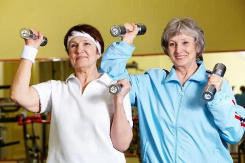 Body building exercises Stock Photos