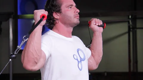 Body Building Shoulder Workout Stock Footage 39153325