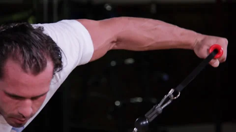 Body Building Workout Cables Stock Footage 39153442