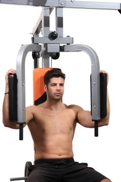 Body building workout Stock Photos