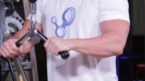 Body Building Workout Pull Down Stock Footage 39153379