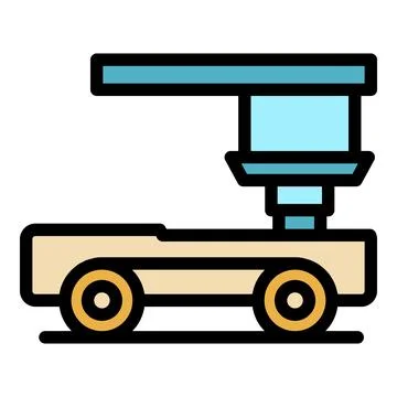 Body car printer icon vector flat 스톡 일러스트