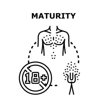 Body changes during human maturity development process Stock-Illustration