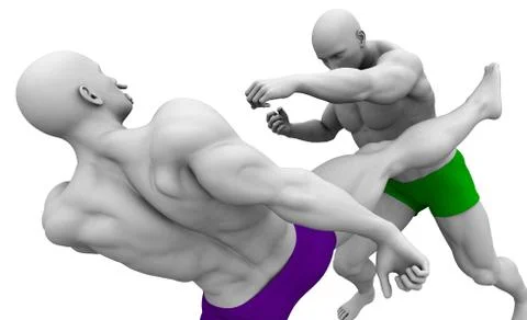 Body Combat Classes Stock Illustration