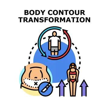 Body contour transformation concept vector illustration Stock Illustration