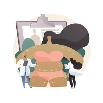 Body contouring abstract concept vector illustration. Stock Illustration