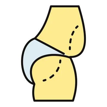 Body contouring lines indicating plastic surgery treatment Stock Illustration