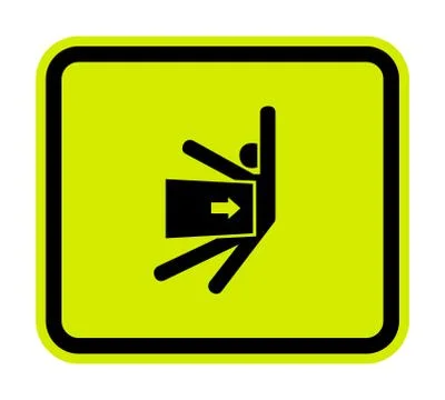 Body Crush Force From Side Symbol Sign Isolate On White Background,Vector Ill Stock Illustration