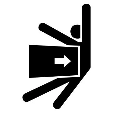 Body Crush Force From Side Symbol Sign Isolate On White Background,Vector Ill 스톡 일러스트