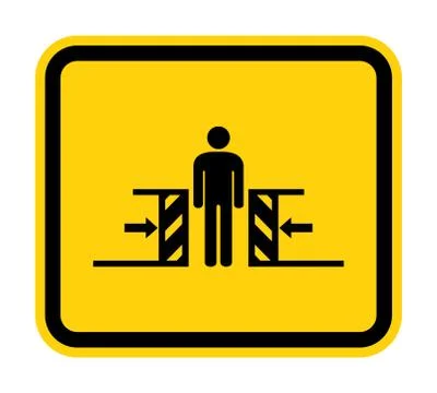 Body Crush Force From Two Sides Symbol Sign Isolate on White Background,Vecto Stock Illustration