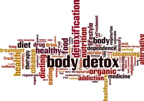 Body detox word cloud Stock Illustration