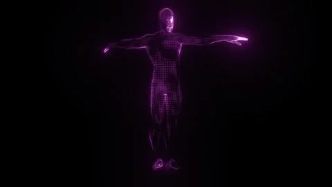 Body digital mesh Stock Illustration