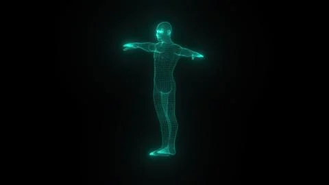 Body digital mesh Stock Illustration