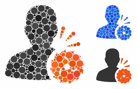 Body execution Composition Icon of Spheric Items Stock Illustration