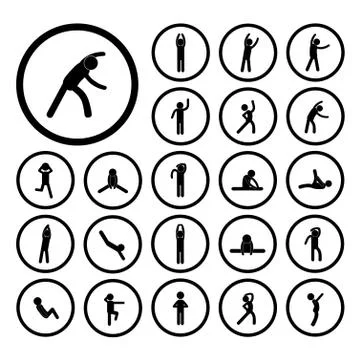 Body exercise  icon Stock Illustration