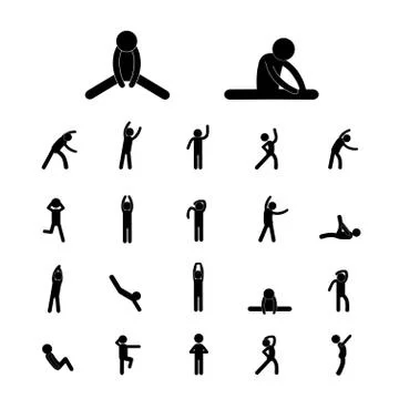 Body exercise  icon Stock Illustration