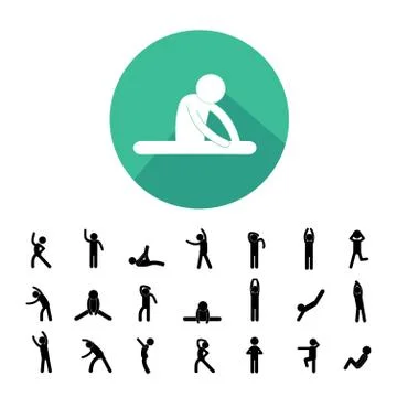Body exercise  icon Stock Illustration