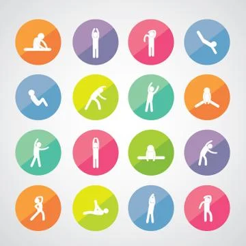 Body exercise  icon Stock Illustration