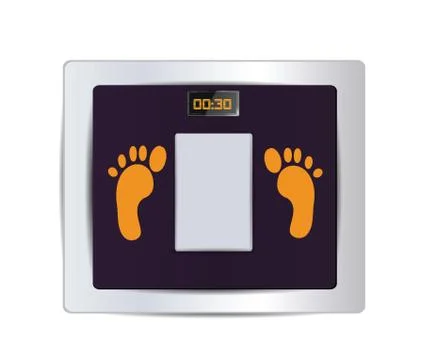 Body fat scale isolated Stock Illustration