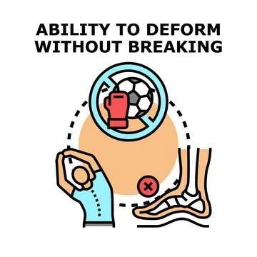 Body flexibility and resilience preventing injury concept Stock Illustration