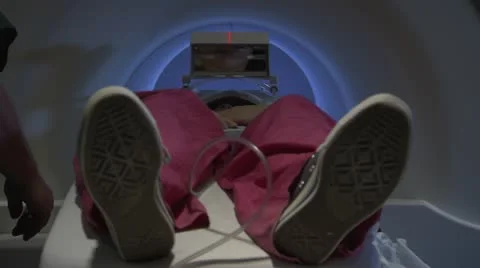Body going through MRI machine Stock Footage 20449623