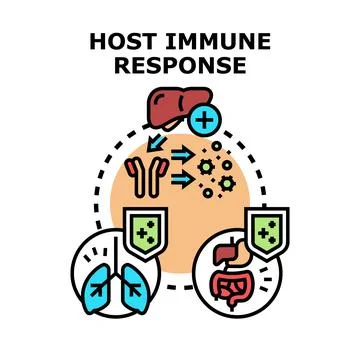 Body host immune response fighting disease infection concept Stock-Illustration