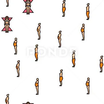 Body human anatomy figure vector seamless pattern Illustration #235912432