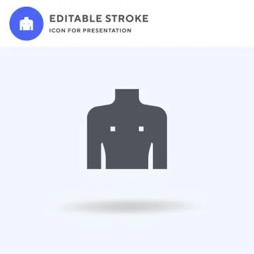 Body icon vector, filled flat sign, solid pictogram isolated on white, logo イラスト素材