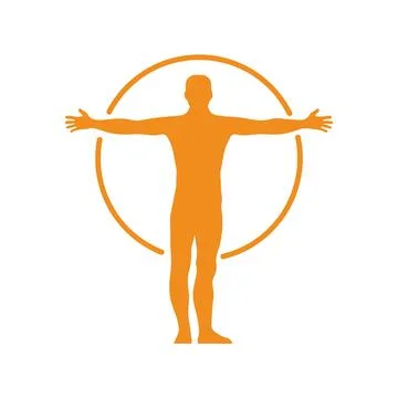 Body icon on white 스톡 일러스트