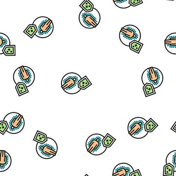 Body immunity defense vector seamless pattern 스톡 일러스트