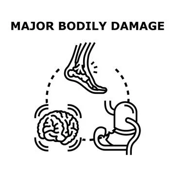 Body injury concept visualizing various damage to human organs Stock Illustration