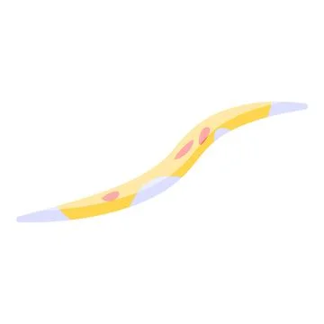 Body inside parasite worm icon, isometric style Illustrazione stock