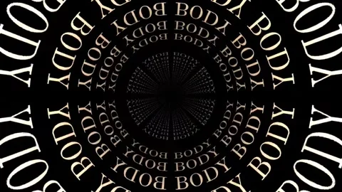 BODY Keyword Animation, 3D Pattern, Background Loop. Yoga, fitness concept. Stock Footage 252080672