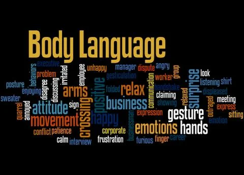 Body Language, word cloud concept Stock Illustration