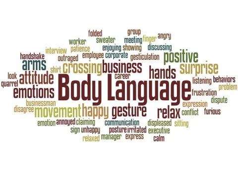 Body Language, word cloud concept Stock Illustration
