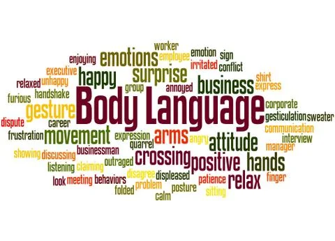 Body Language, word cloud concept Stock Illustration