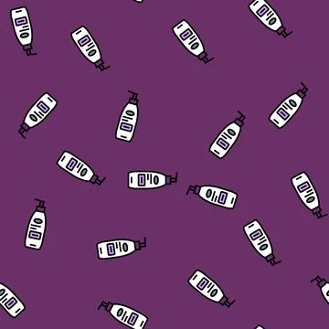 Body lotion hygiene vector seamless pattern Stock Illustration