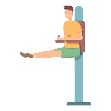 Body machine exercise icon cartoon vector. Street workout Stock Illustration