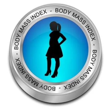 Body Mass Index Button - 3D illustration Stock Illustration